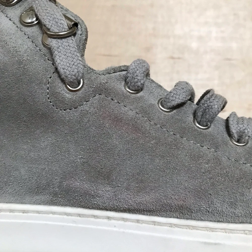 Rag & Bone Kent Suede High Top Sneakers Size 8 Gray Designer Shoes